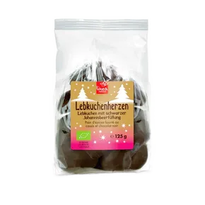 Linea Natura Perníčky černý rybíz v čokoládě 125g Bio